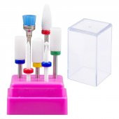 7 PARÇA PROFESYONEL SERAMİK PEDİKÜR MANİKÜR UÇLARI - 1