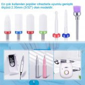 7 PARÇA PROFESYONEL SERAMİK PEDİKÜR MANİKÜR UÇLARI - 3