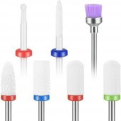 7 PARÇA PROFESYONEL SERAMİK PEDİKÜR MANİKÜR UÇLARI - 6