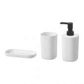 Banyo Sabunluk Seti IKEA Beyaz Sıvı Sabunluk Takımı - 1
