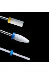 3lü Set Profesyonel Seramik Manikür Freze Pedikür Ucu 2.35 Mm - 1