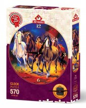 Art Puzzle Yılkı Atları 570 Parça Saat Puzzle - 2