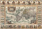 Art Puzzle Eski Dünya Haritası 1000 Parça Puzzle - 1