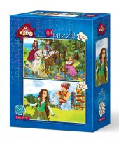 Art Çocuk Puzzle Prensesin Hayali 2x100 Parça Puzzle - 1