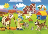 Art Çocuk Puzzle Mutlu Çiftçi 24+35 Parça Puzzle - 3