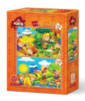 Art Çocuk Puzzle Sonbahar-İlkbahar 24+35 Parça Puzzle - 1