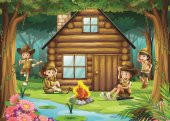 Art Puzzle İzci Kampı 2li 100+100 Parça Yapboz - 3
