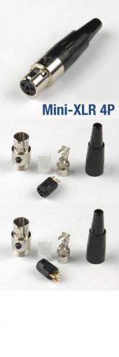 4 Pin Mini XLR Dişi Konnektör - 1