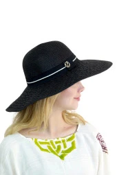 Şeritli Geniş Kenarlı Kadın Şapka 1928 thumbnail 2