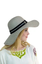 Şeritli Geniş Kenarlı Kadın Şapka 1928 thumbnail 4