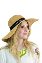 Şeritli Geniş Kenarlı Kadın Şapka 1928 thumbnail 7