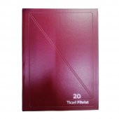 Fihrist Ticari 20li 16x23 Bordo Cilt Bezli 1 Adet Artlantis Ticari Firhist Bordo 16*23 - 2