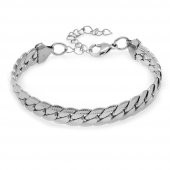 Nipora Silver Renk Çelik Kadın Snake Bileklik - 1
