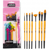Pebeo Fırça Seti Yelpaze-Kesik Uç-Sulu Boya-Çizgi 8 Lİ SET-4 - 1