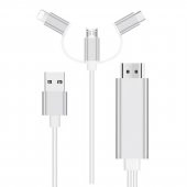 Winex 3in1 Arsky Micro, Type-C, Lightning to 4K Hdmi Hdtv Dönüştürücü - 1