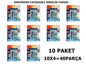 Sineklik Tamir Bantı Sineklik Yaması Kendinden Yapışkanlı 10x10cm 4Adet 10 Paket thumbnail 2