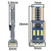 Dekoratif led ampul T10-24SMD 12V çift - beyaz / LAAM860 - 3