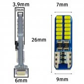 Dekoratif led ampul T10-24SMD 12V çift - beyaz / LAAM860 - 5