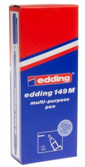 Edding Asetat Kalemi Silgili E-149M Mavi 10 Lu - 2