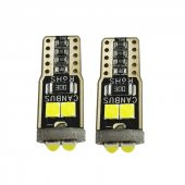 Dekoratif led ampul T10-6SMD 3030 CANBUS 12V çift beyaz / LAAM865 - 1