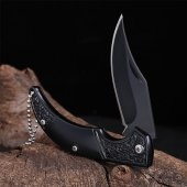 Valkyrie Vintage Katlanabilir Outdoor Kamp Çakısı Siyah - 5
