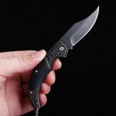 Valkyrie Vintage Katlanabilir Outdoor Kamp Çakısı Siyah - 8