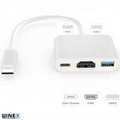 Winex 5in1 Type-C Hub Port HDMI 3xUSB 3.0 Adaptör - 2