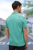 Erkek Mint Regular Fit Cepsiz Pamuklu Polo Yaka Düz Tişört - 2