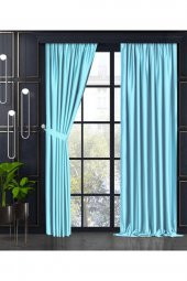 Demor Home Tatlı Mavi Karartma, Güneşlik, Blackout Fon Perde - 1