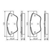 Fiat Fiorino Albea Linea 0986495102 ÖN FREN BALATASI BOSCH - 1