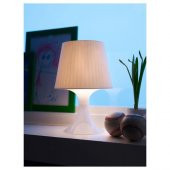 Beyaz Renk Abajur IKEA 40 W MeridyenDukkan 29 Cm Masa Lambası Abajur - 4