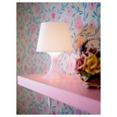 Beyaz Renk Abajur IKEA 40 W MeridyenDukkan 29 Cm Masa Lambası Abajur - 5
