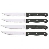 4 Adet Bıçak Seti IKEA Çok Amaçlı MeridyenDukkan 22 Cm Siyah-Paslanmaz Çelik 4 Lü Set - 1