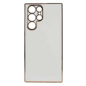 Gpack Samsung Galaxy S22 Ultra Kılıf Bark Parlak Silikon Renkli Kenarları Rose - 4