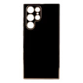 Gpack Samsung Galaxy S22 Ultra Kılıf Bark Parlak Silikon Renkli Kenarları Rose - 7
