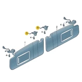 VW Passat B6 2006-2011 Güneşlik Tutucu Klipsi Kanca Gri 1K0857561B thumbnail 3