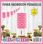 FENER AKORDİYON PÜSKÜLLÜ PEMBE 1 ADET thumbnail 1
