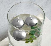MUM TEALIGHT YÜZEN MUM GÜMÜŞ 20 ADET - 1