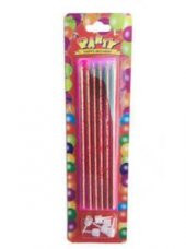 MUM SİMLİ 14CM KIRMIZI 6 ADET - 1