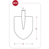Yaparlar 4160 İnşaat Küreği 255x280mm - Sapsız - 2
