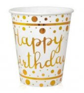 BARDAK HAPPY BIRTHDAY VARAKLI BEYAZ 6 ADET - 1
