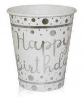 BARDAK HAPPY BIRTHDAY VARAKLI BEYAZ 6 ADET - 1