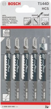 Bosch T144D Dekupaj Testere Bıçak Ahşap 5 Parça - 1