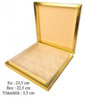 ÇİKOLATA KUTUSU 500 GRAMLIK ALTIN 1 ADET - 1