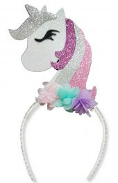 TAÇ UNICORN ŞEKLİNDE EVADAN GÜMÜŞ 1 ADET - 1