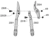 Felco 230 Dal Budama Makası 80cm Alüminyum Çift El thumbnail 2