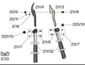 Felco 211-50 Dal Budama Makası 50cm Alüminyum Çift El - 2