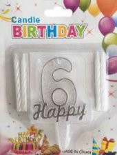 MUM 6 YAŞ HAPPY YAZILI GÜMÜŞ 1 ADET - 1