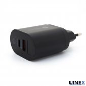 Winex Dijital Göstergeli PD20W Type-C+UsbA Çift Çıkışlı Şarj Aleti Başlığı - 2