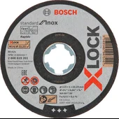 Bosch - X-LOCK - 115*1,0 mm Standard Seri Düz Inox (Paslanmaz Çelik) Kesme Diski (Taş) - Rapido - 1